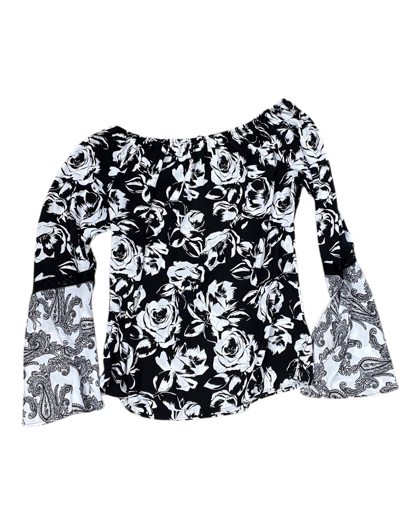 Top Ls By White House Black Market In Black & White, Size:Xs