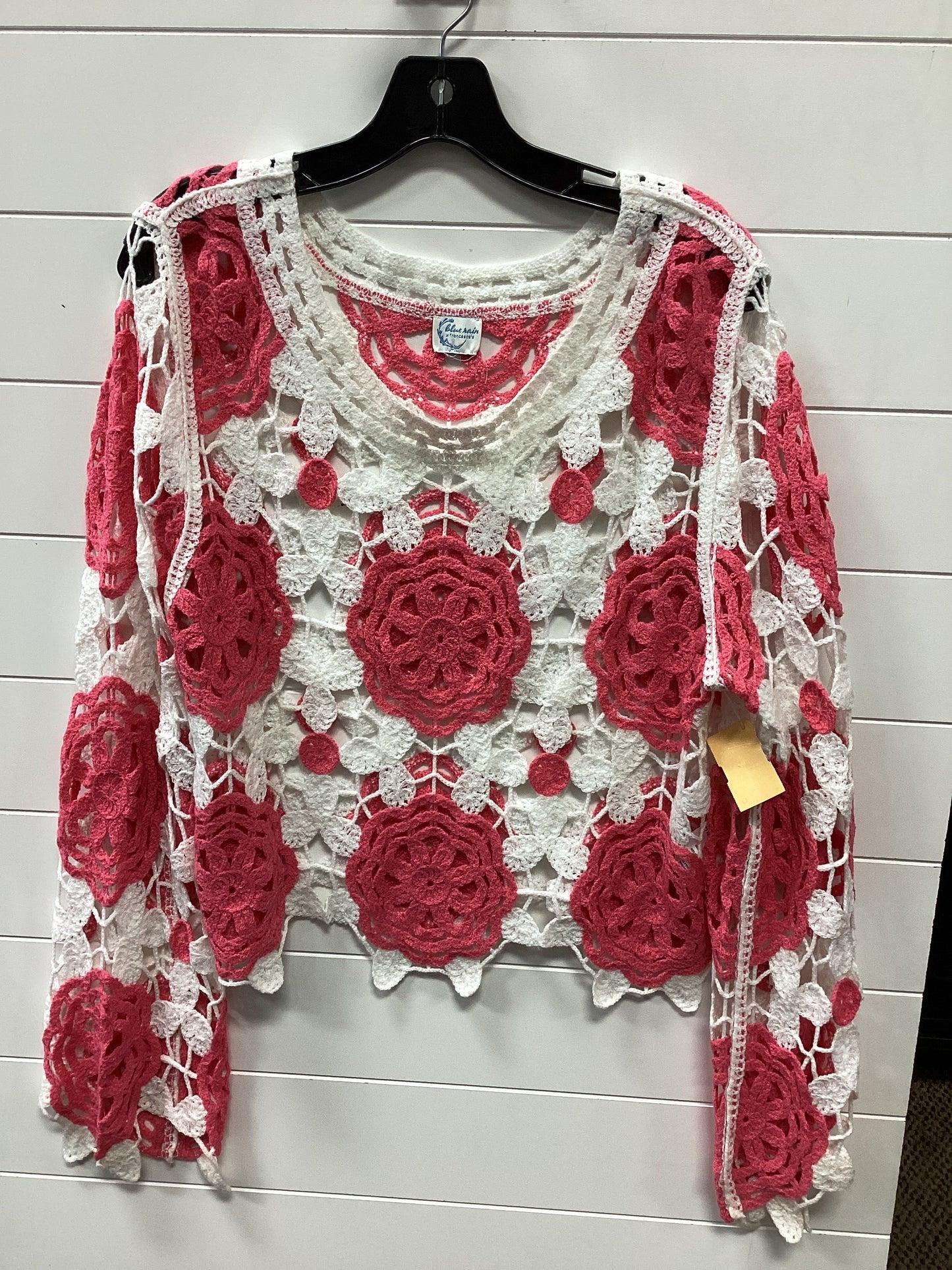 Top Ls By Blue Rain In Cream & Pink, Size:M