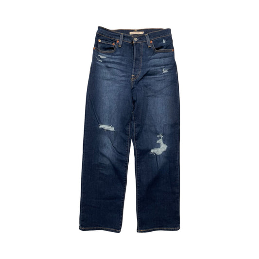 Jeans Straight By Levis In Blue Denim, Size:4