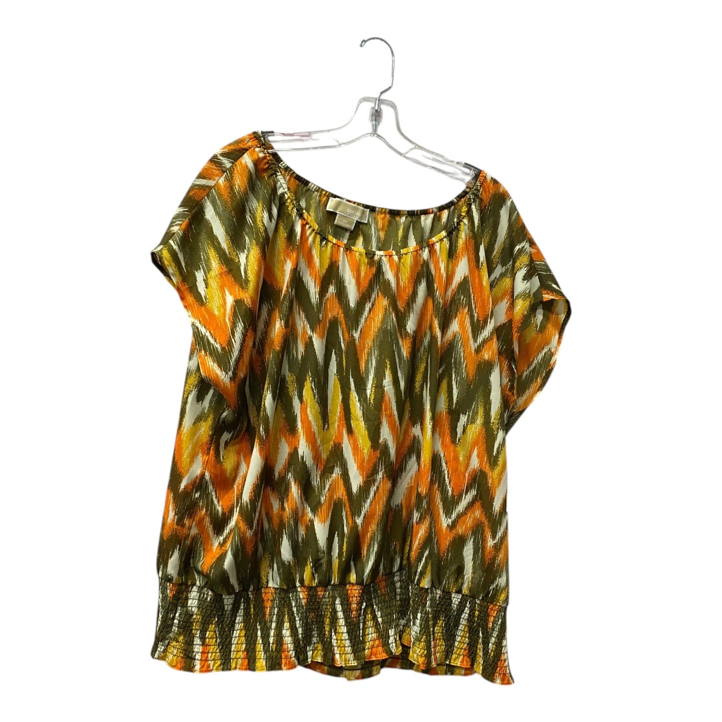 Top Ss By Michael By Michael Kors In Orange, Size:2X
