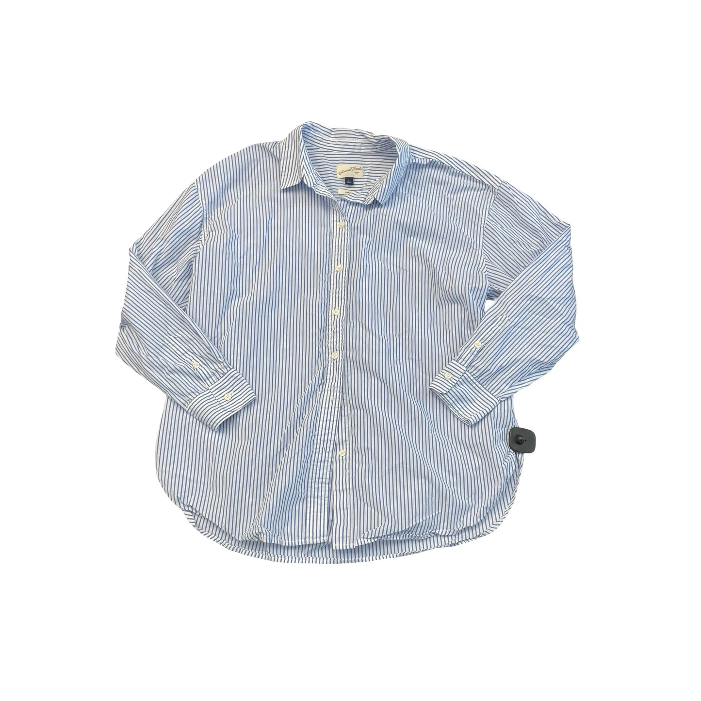 Blouse Ls By Universal Thread In Striped Pattern, Size:L