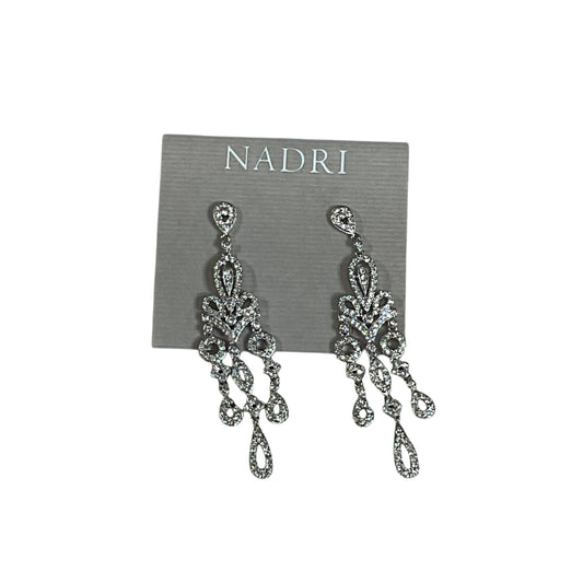 Earrings Statement By Nadri In Silver