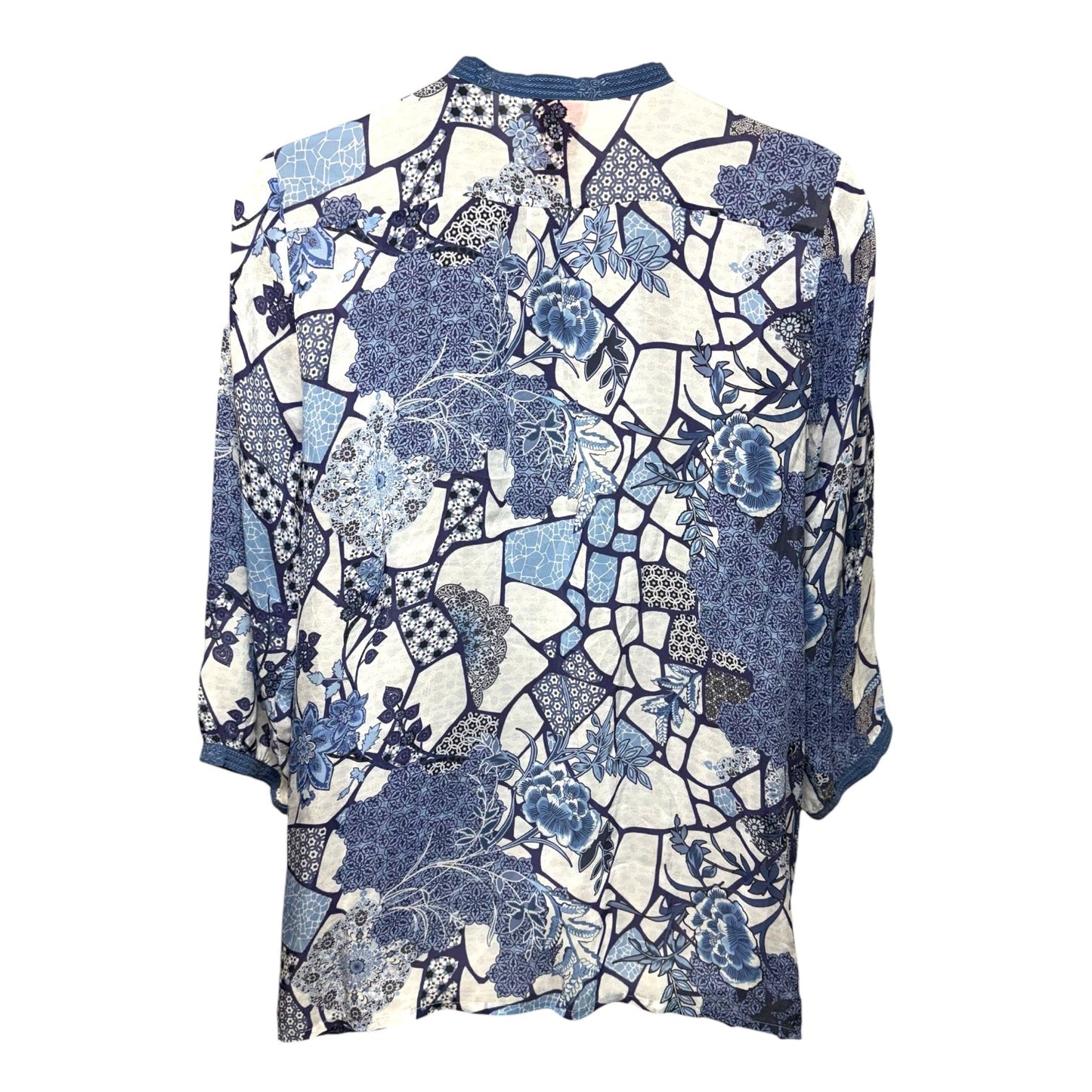 Moonlight Leena Tunic By Johnny Was In Blue & White, Size: XL