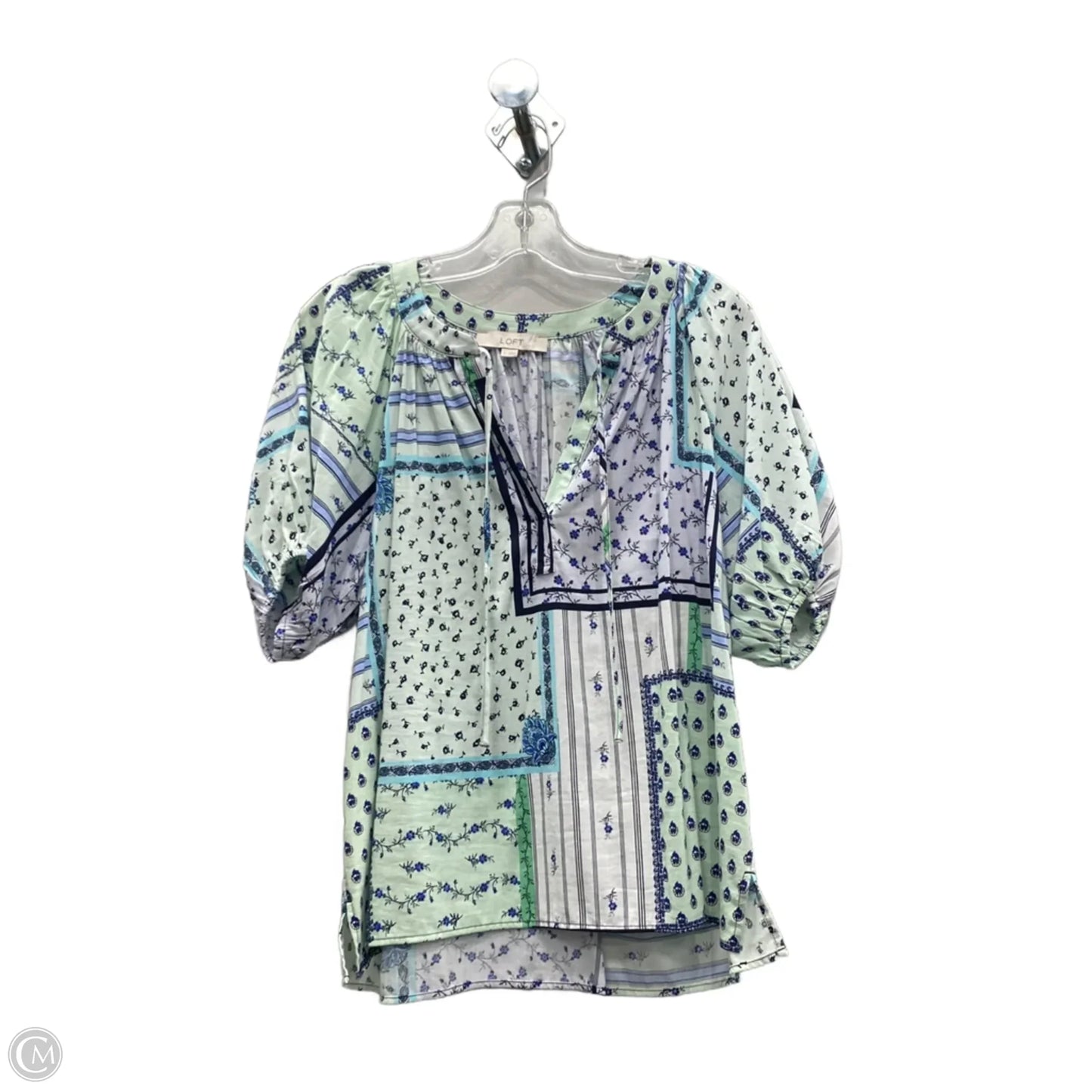Top Short Sleeve By Loft In Green, Size: S