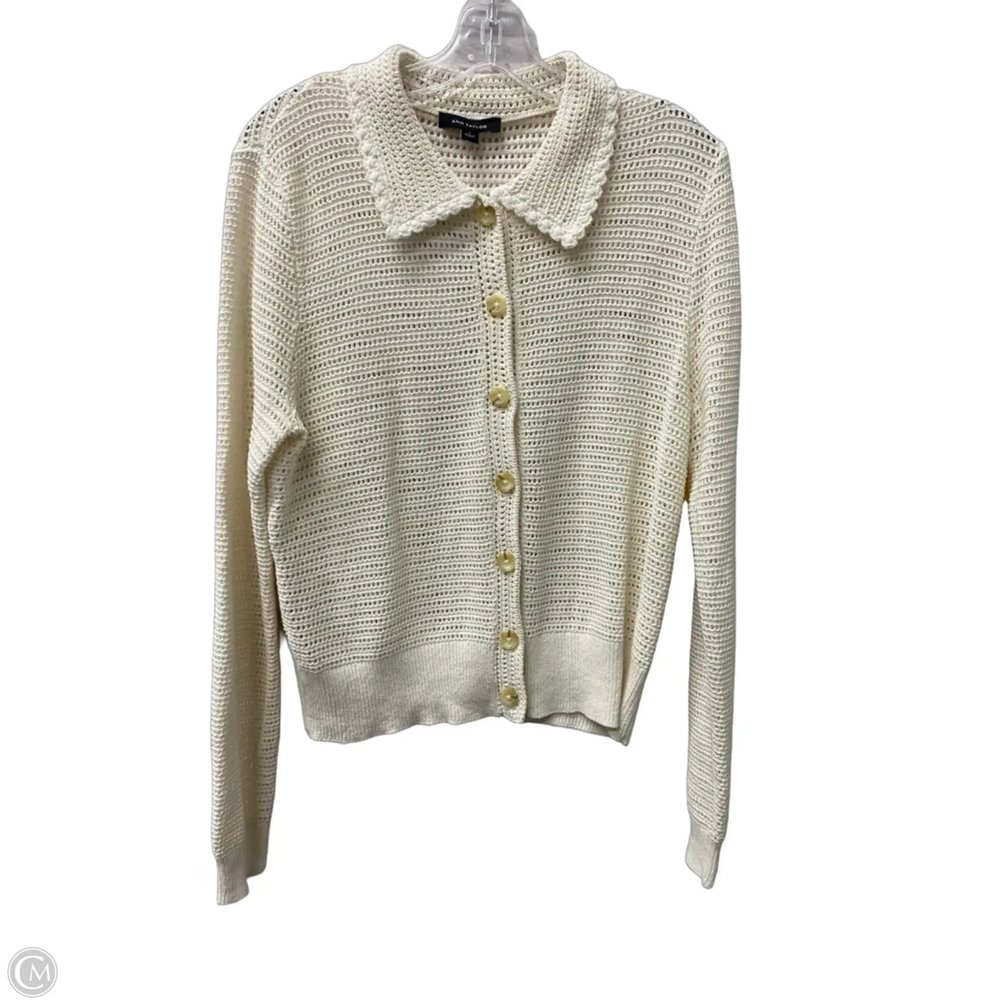 Cardigan By Ann Taylor In Tan, Size: L