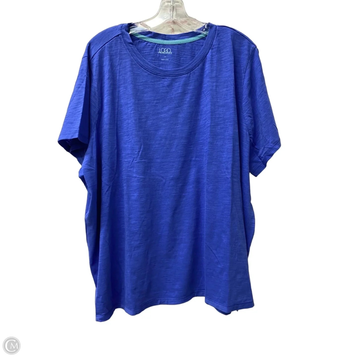 Top Short Sleeve Basic By Logo In Blue, Size: 3x