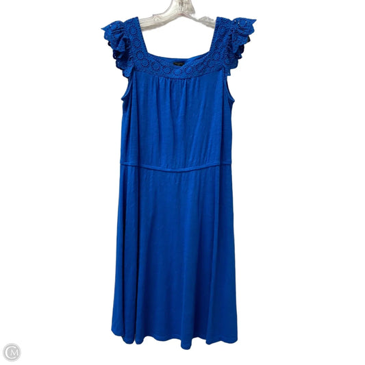 Dress Casual Midi By Talbots In Blue, Size: Mp