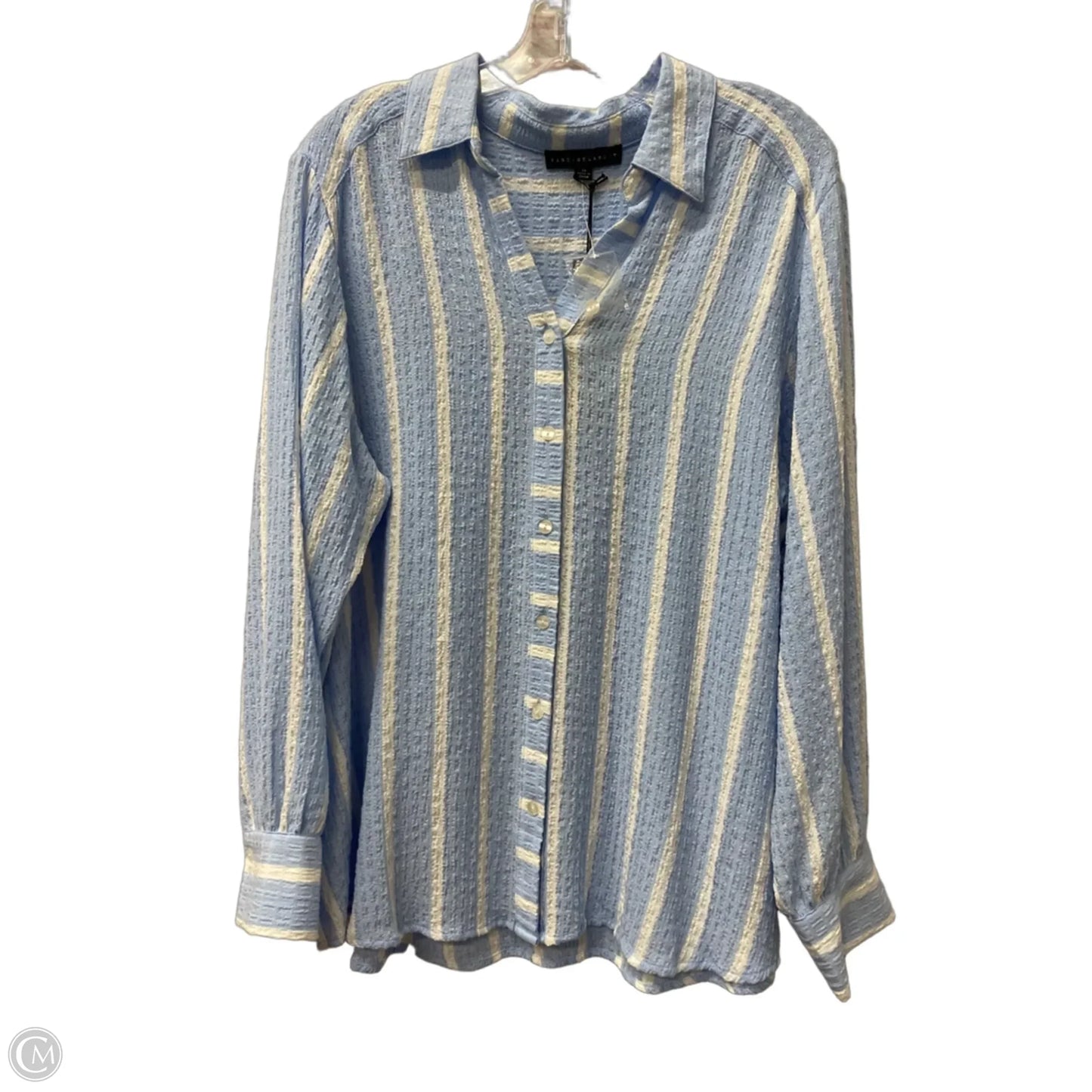 Top Long Sleeve By Jane And Delancey In Blue, Size: 1x