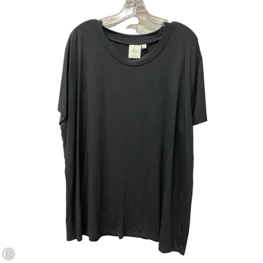 Top Short Sleeve Basic By loanna In Black, Size: 2x