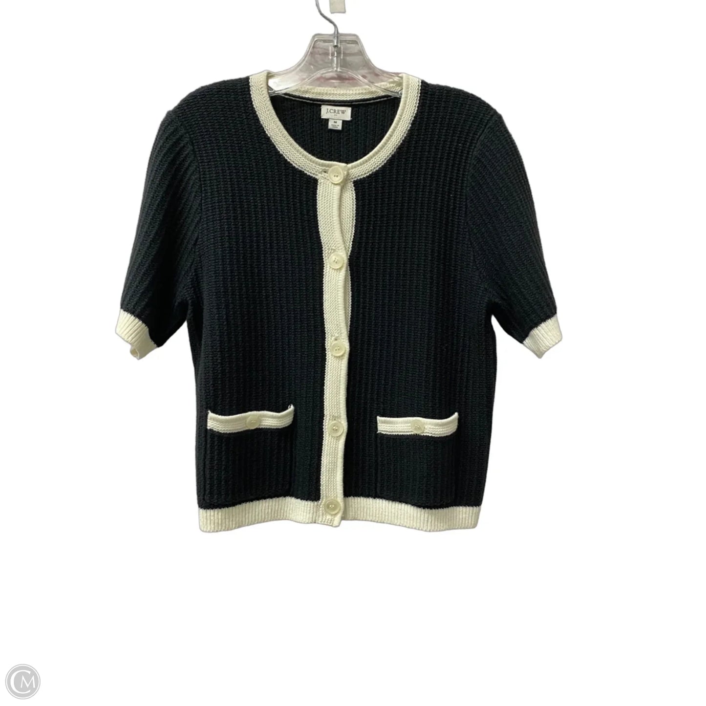 Sweater Short Sleeve By J. Crew In Black, Size: M