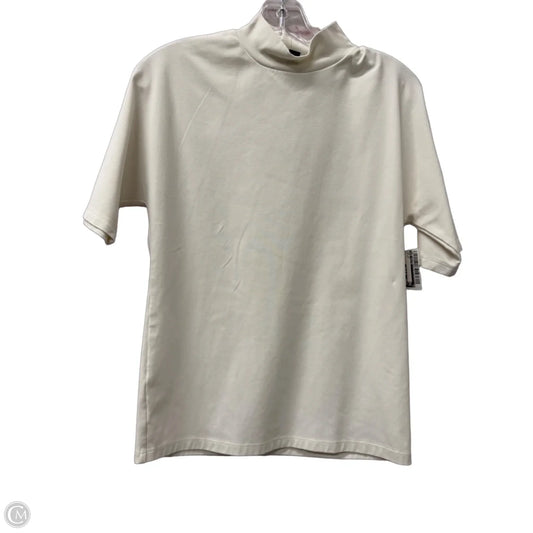 Top Short Sleeve By Ann Taylor In White, Size: L