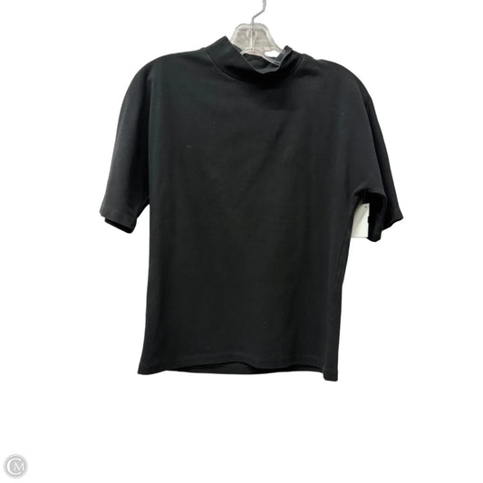 Top Short Sleeve By Ann Taylor In Black, Size: L