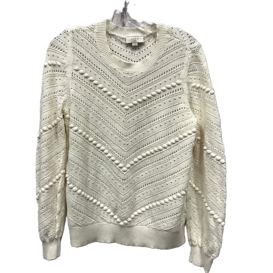 Cream Sweater By Loft, Size: L