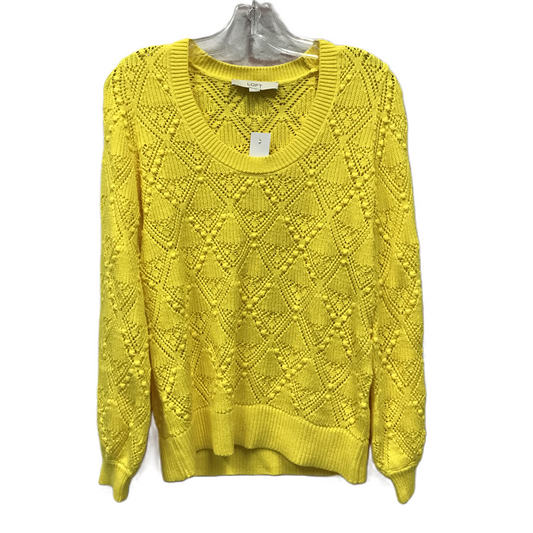 Yellow Sweater By Loft, Size: M