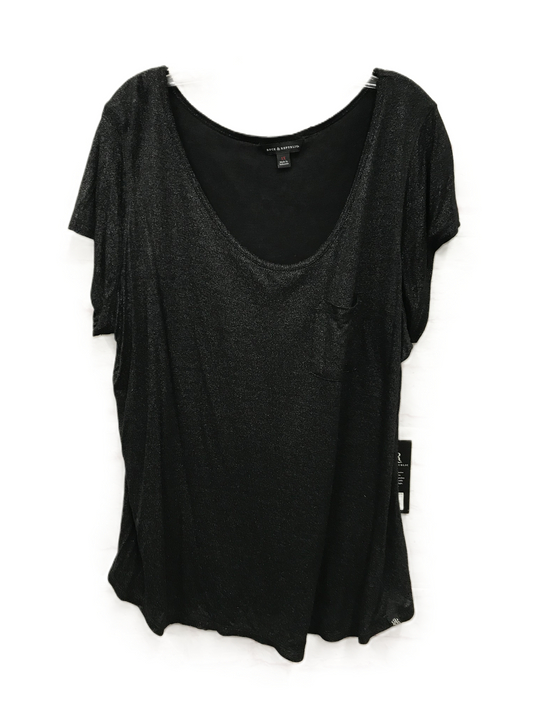 Black Top Short Sleeve Basic By Rock And Republic, Size: 1x