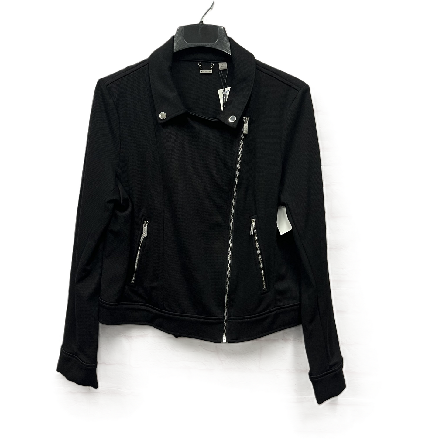 Jacket Moto By T Tahari In Black, Size: L