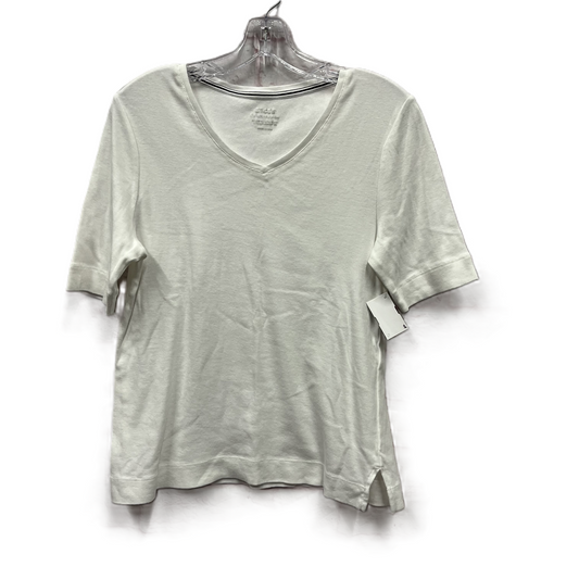 Top Short Sleeve Basic By Chicos In White, Size: M