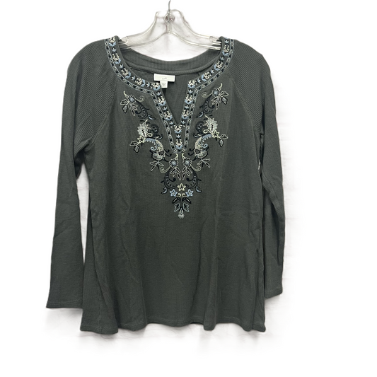 Top Long Sleeve By J. Jill In Green, Size: Xs