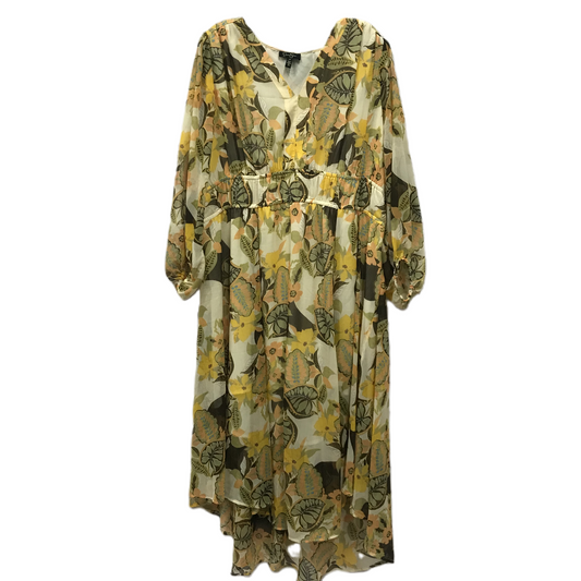 Yellow Dress Casual Midi By Jessica Simpson, Size: 2x