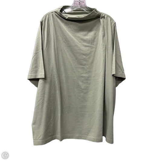 Top Short Sleeve By Peace Love World In Green, Size: 3x