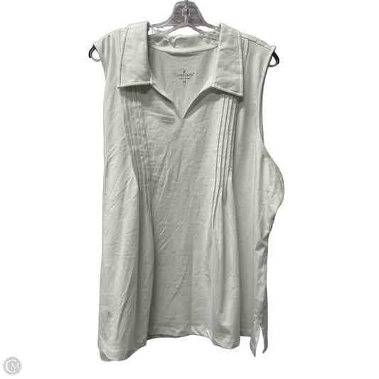 Athletic Tank Top By Cuddl Duds In White, Size: 3x