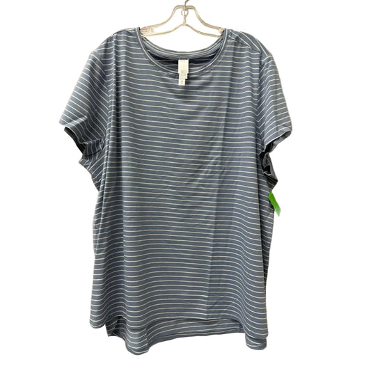 Top Short Sleeve By wynne layers In Blue, Size: 3x