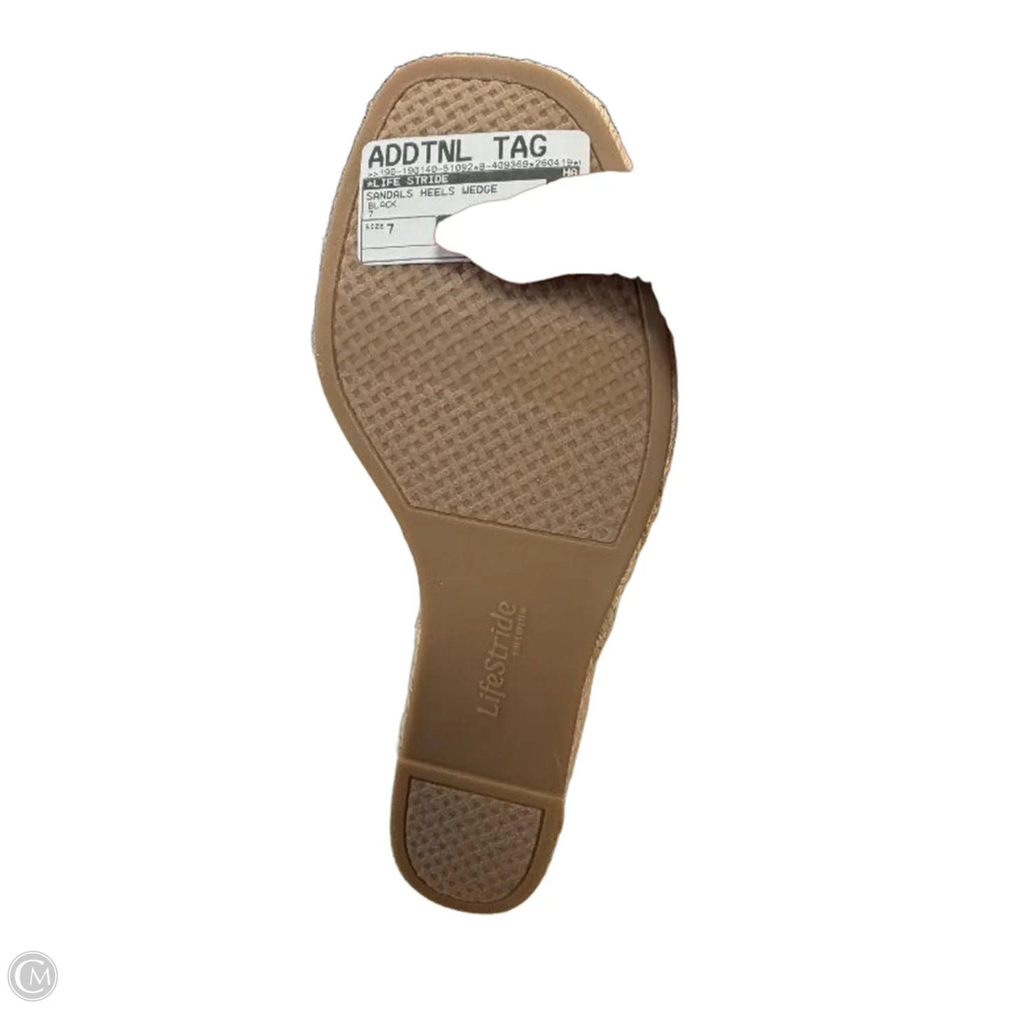 Sandals Heels Wedge By Life Stride In Black, Size: 7