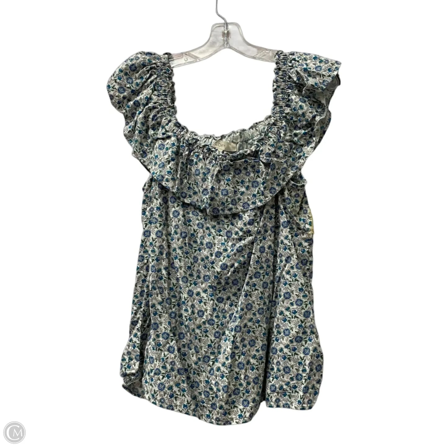 Top Sleeveless By Loft In Blue, Size: L