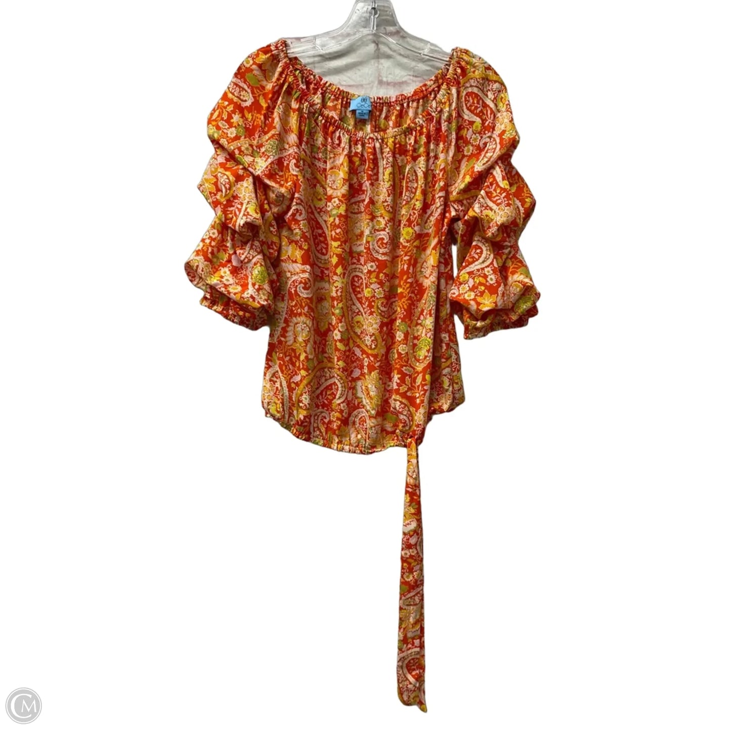 Top Long Sleeve By Cece In Red, Size: M