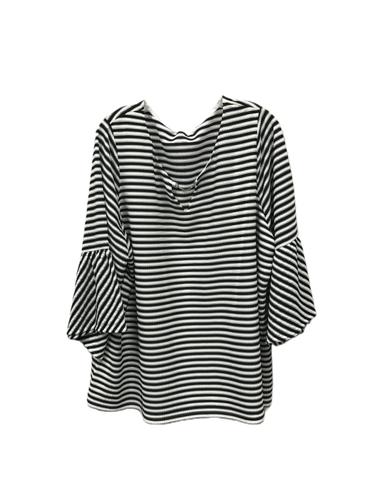 Black & White Top 3/4 Sleeve By Calvin Klein, Size: 3x