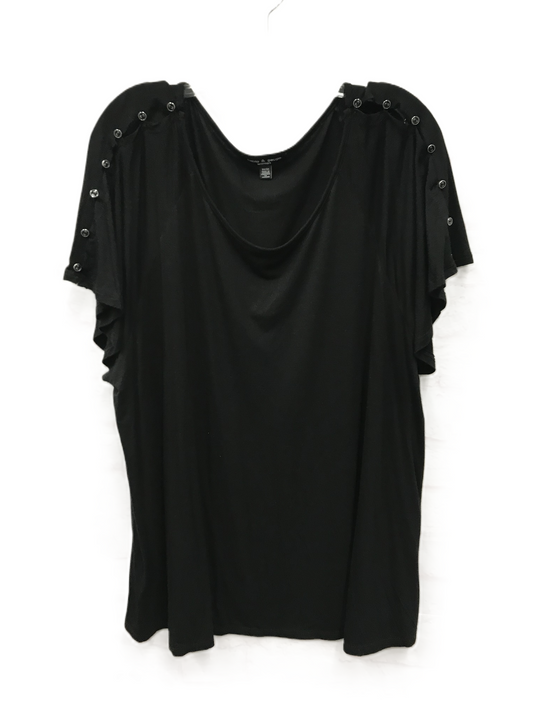 Black Top Short Sleeve By Cable And Gauge, Size: 3x
