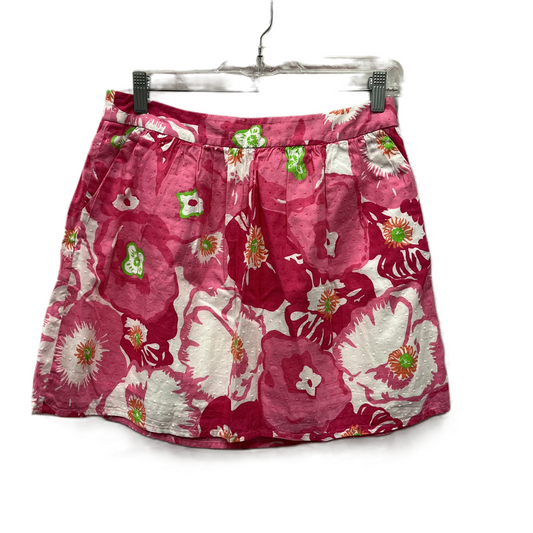 Skirt Mini & Short By Lilly Pulitzer In Pink & White, Size: 6