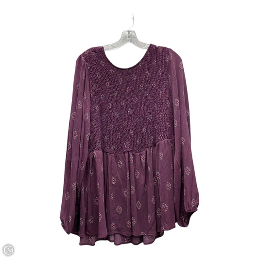 Top Long Sleeve By Torrid In Purple, Size: 3x