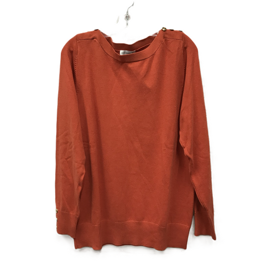 Orange Sweater By Susan Graver, Size: L
