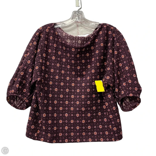 Top Long Sleeve By Loft In Purple, Size: S
