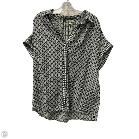 Top Short Sleeve By Max Studio In Black, Size: Xl