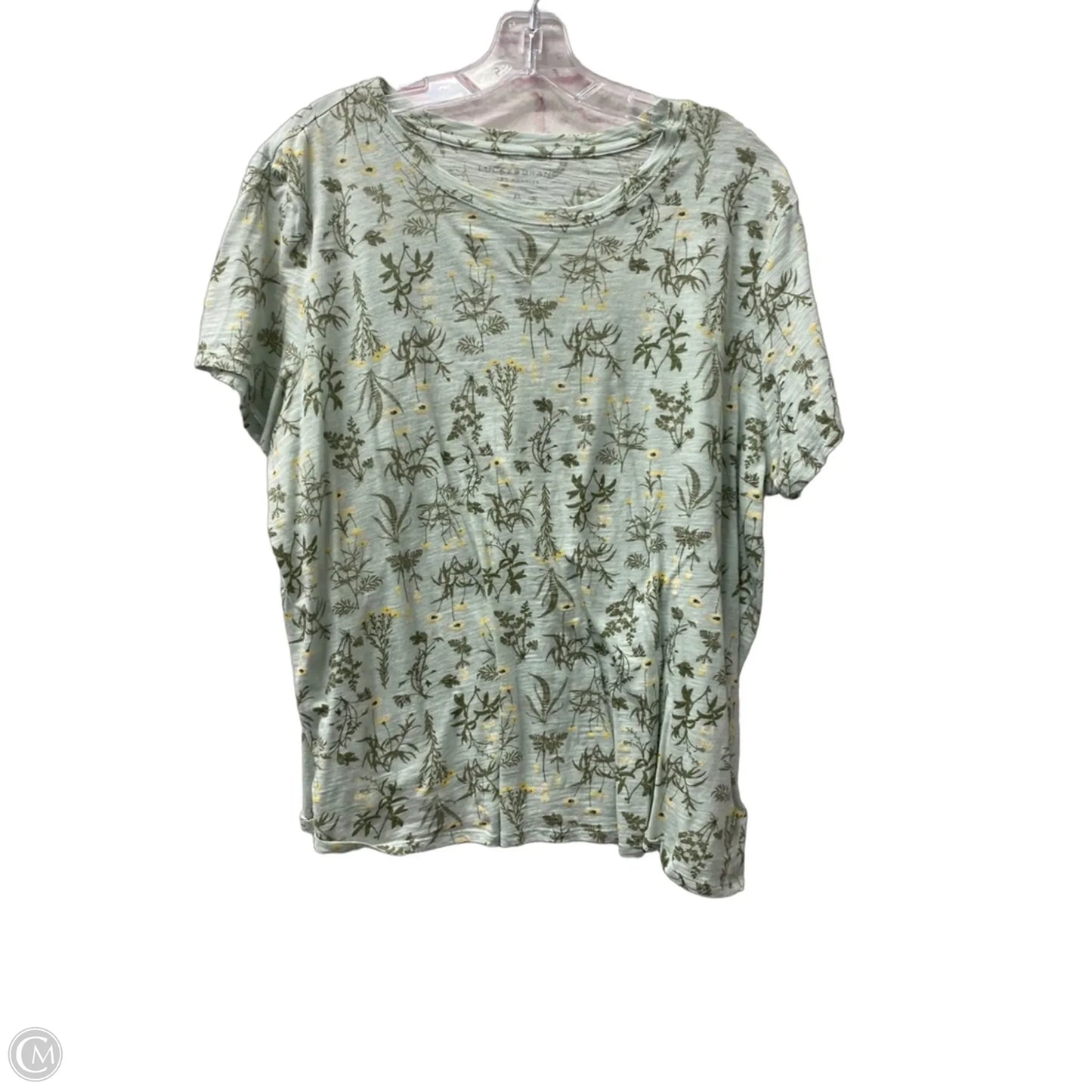 Top Short Sleeve By Lucky Brand In Green, Size: Xl