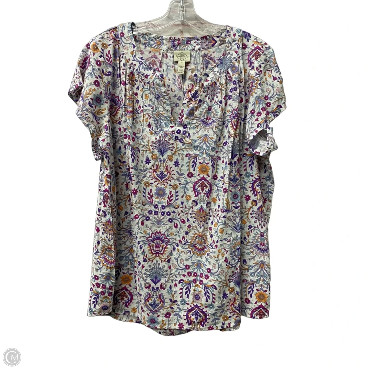 Top Short Sleeve By St Johns Bay In Purple, Size: Xl