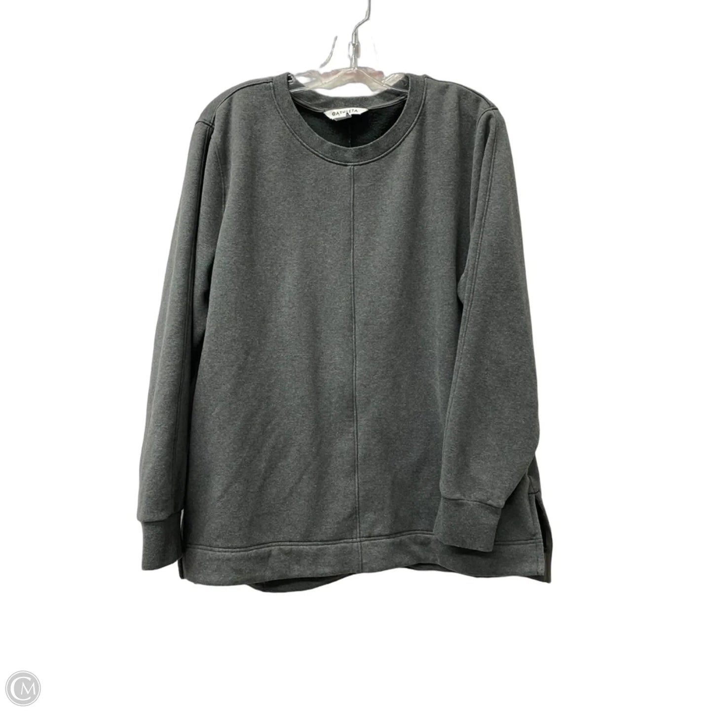 Sweatshirt Crewneck By Athleta In Grey, Size: L