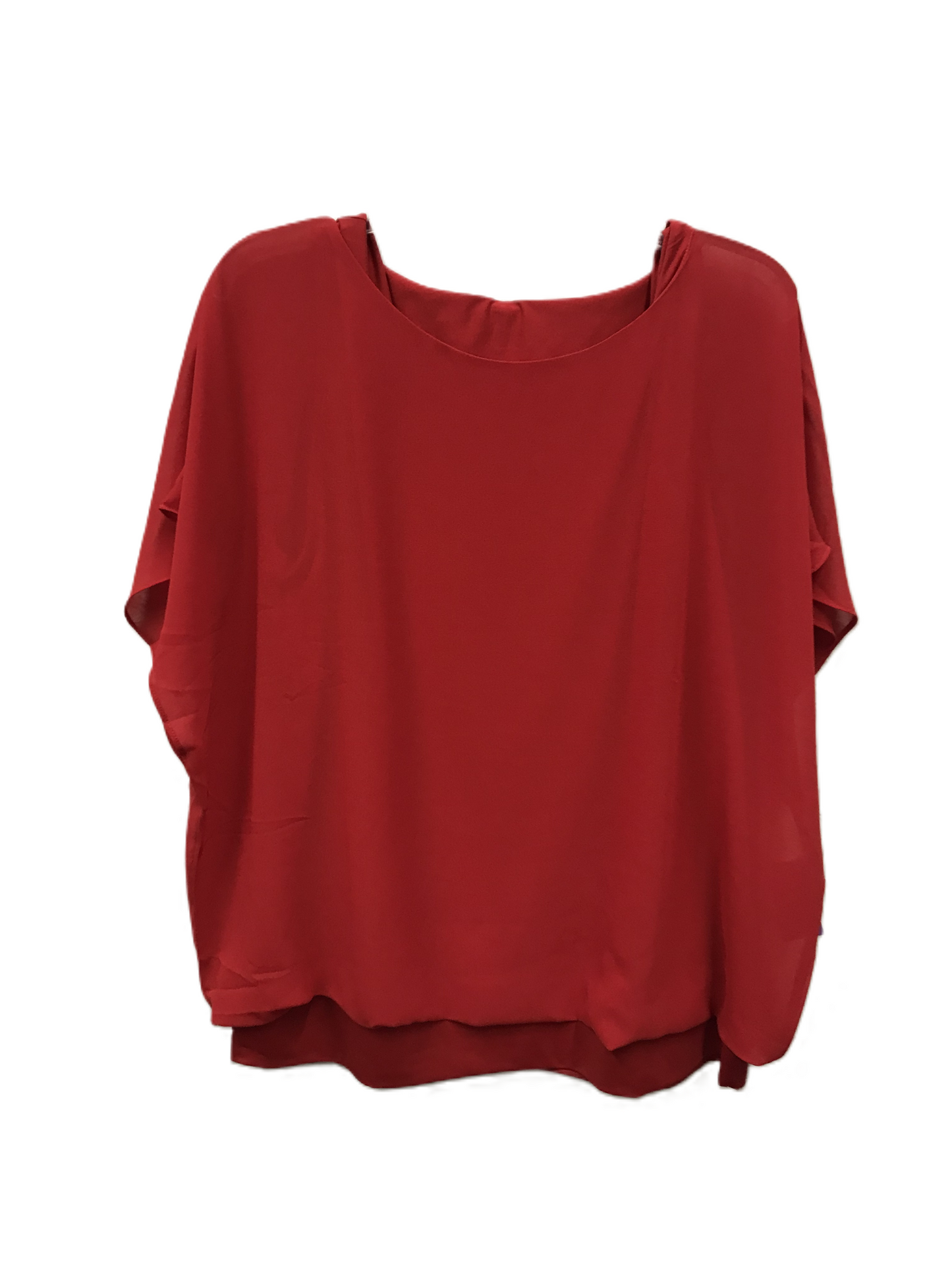 Red Top Short Sleeve By Vishow, Size: 2x