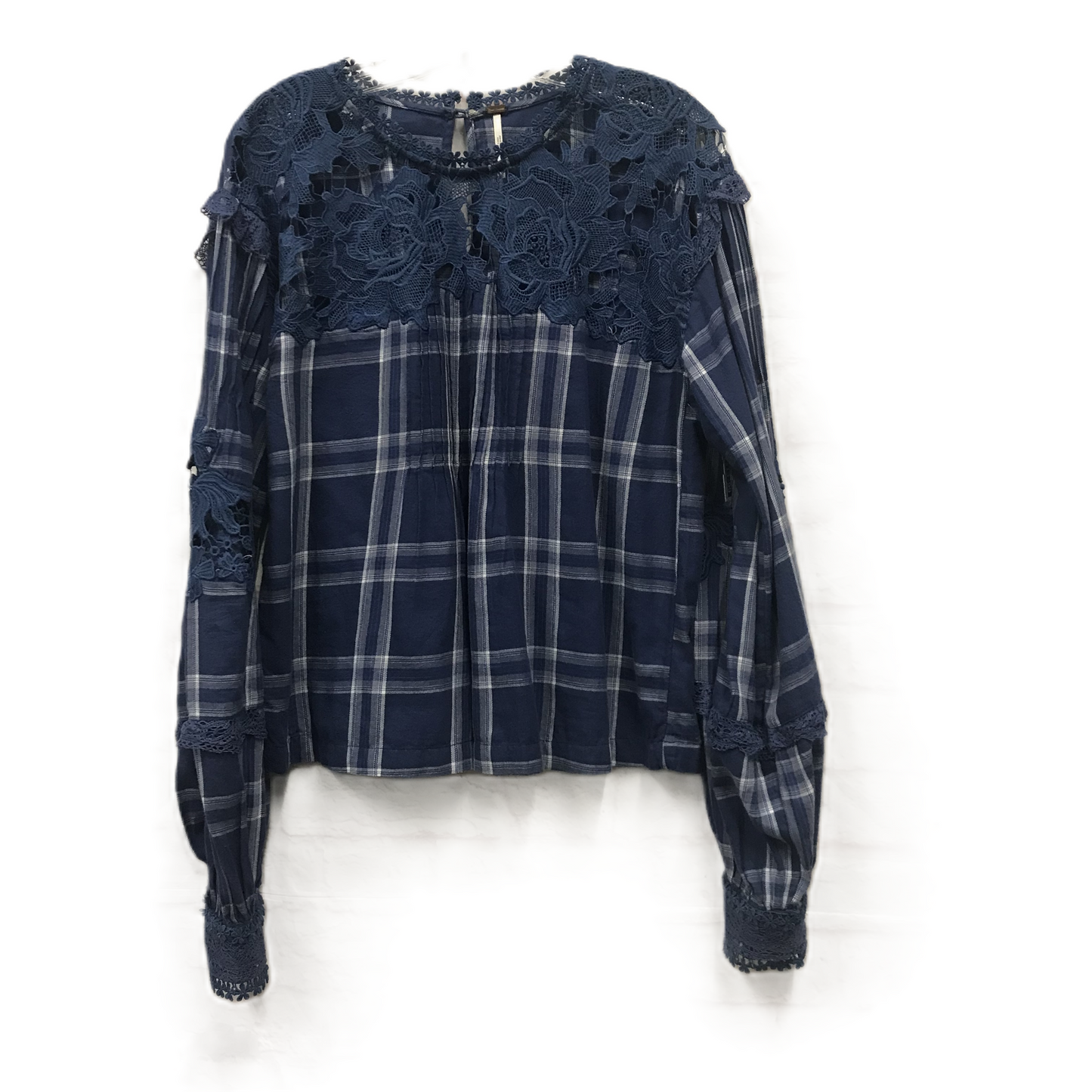 Blue Top Long Sleeve By Free People, Size: M