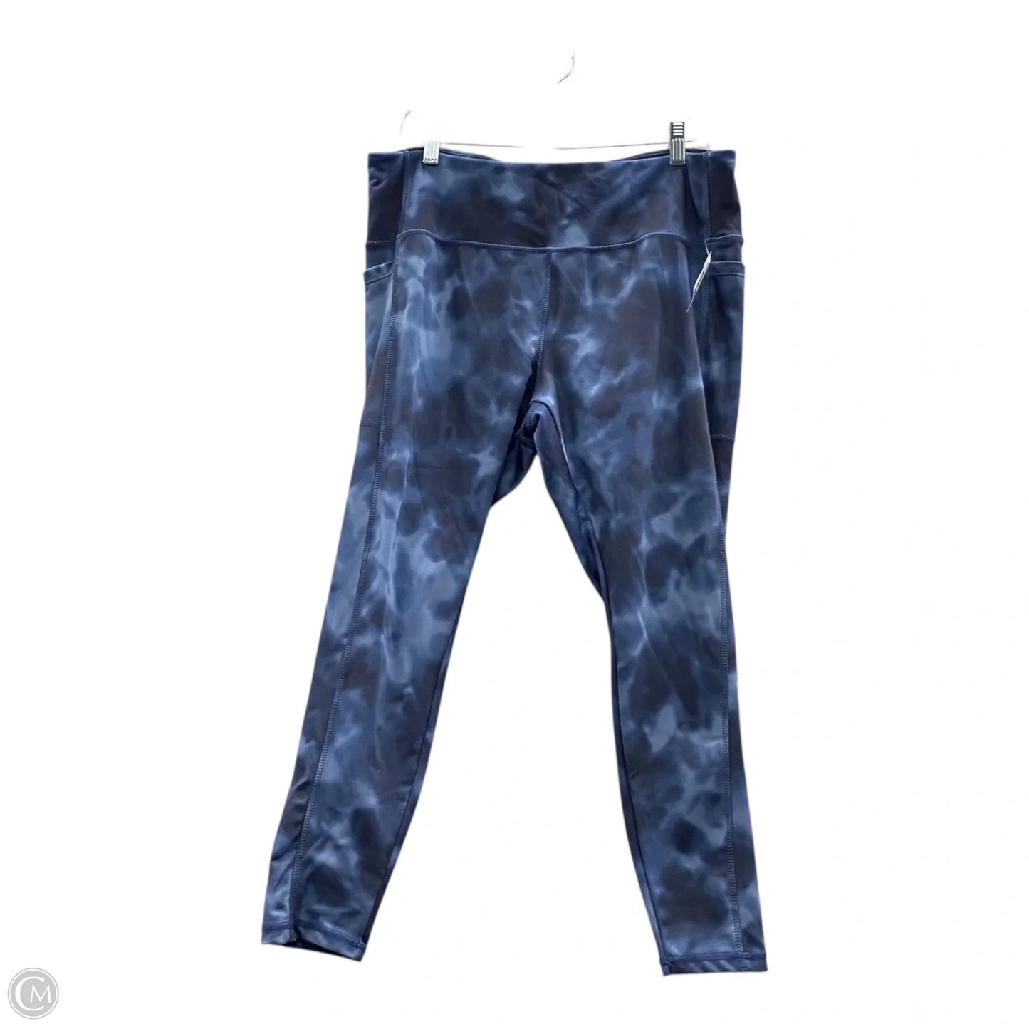 Athletic Leggings By Danskin In Blue, Size: 1x