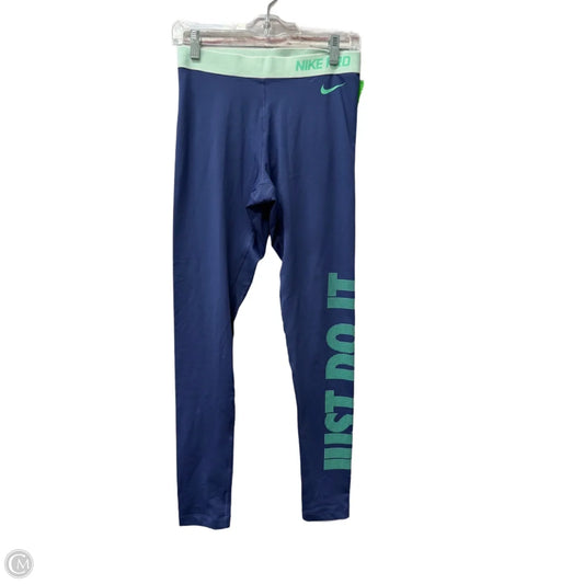 Athletic Leggings By Nike Apparel In Blue, Size: M
