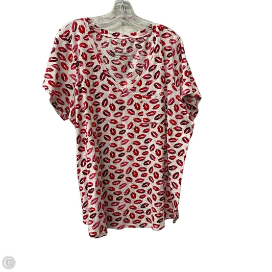 Top Short Sleeve By Torrid In Pink & Red, Size: 3x
