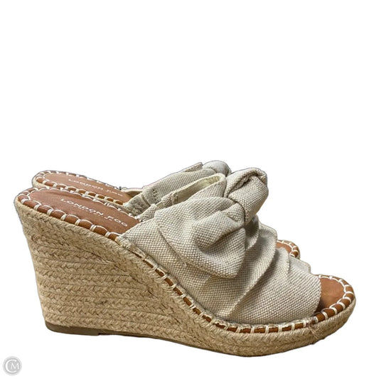 Sandals Heels Wedge By London Fog In Tan, Size: 9.5
