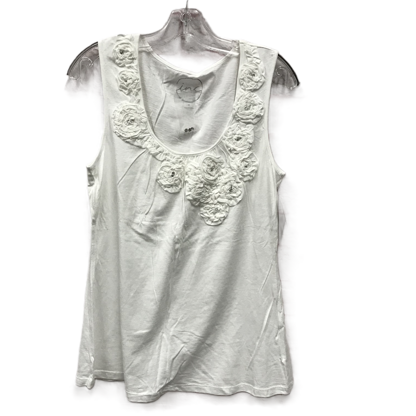 White Top Sleeveless By Inc, Size: Xl