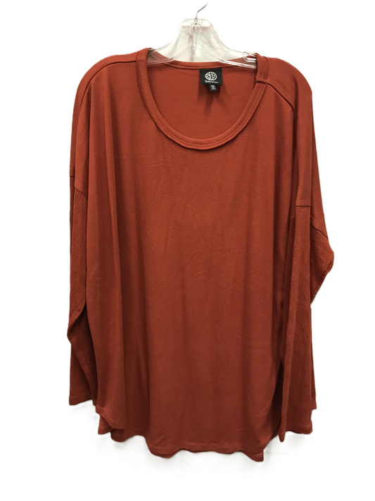 Orange Top Long Sleeve By Bobeau, Size: 2x