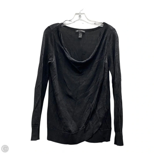 Top Long Sleeve By International Concepts In Black, Size: L