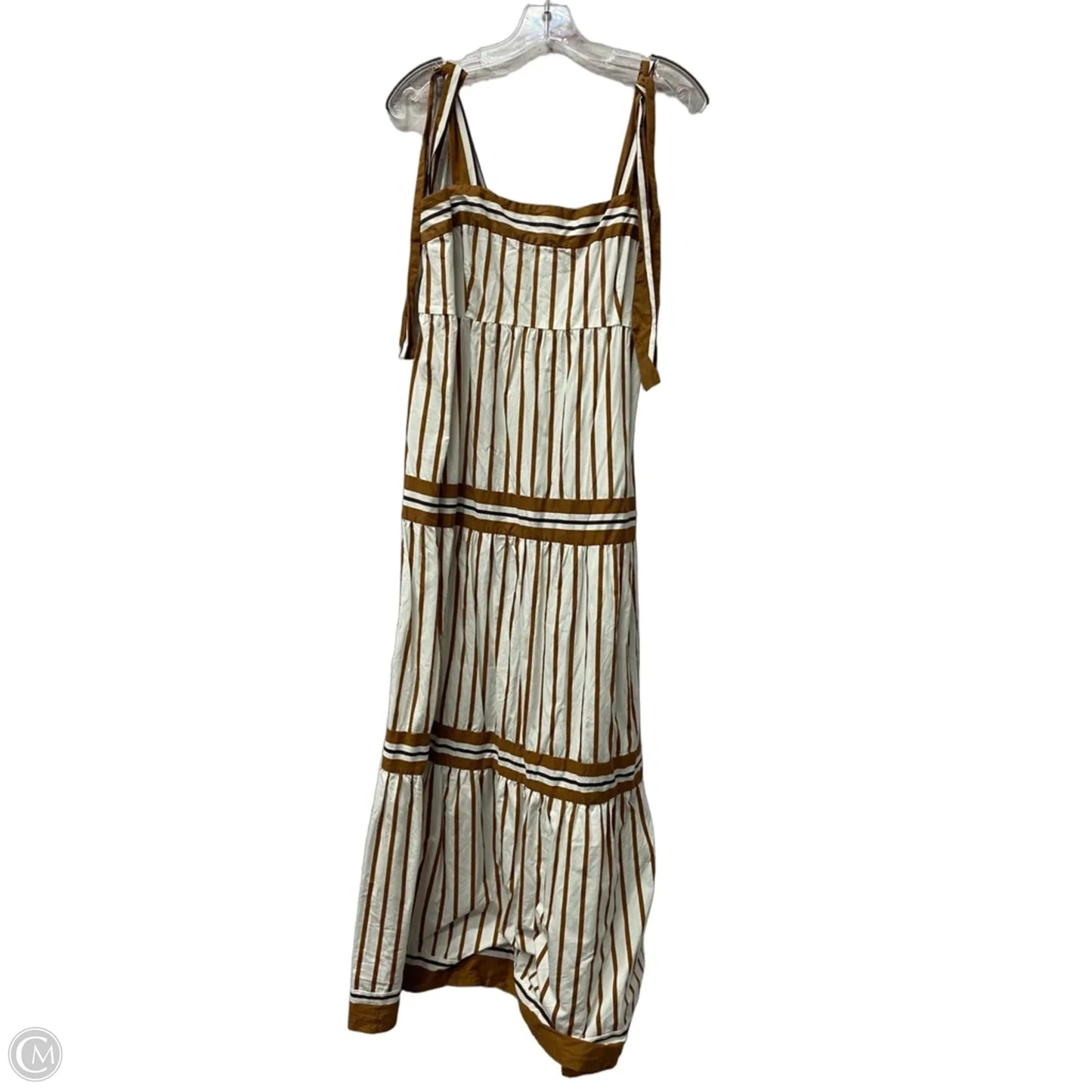 Dress Casual Maxi By Cme In Brown & White, Size: L