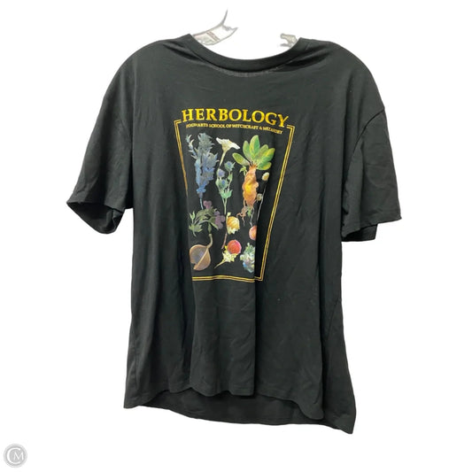 Top Short Sleeve By Harry Potter  In Black, Size: 1x